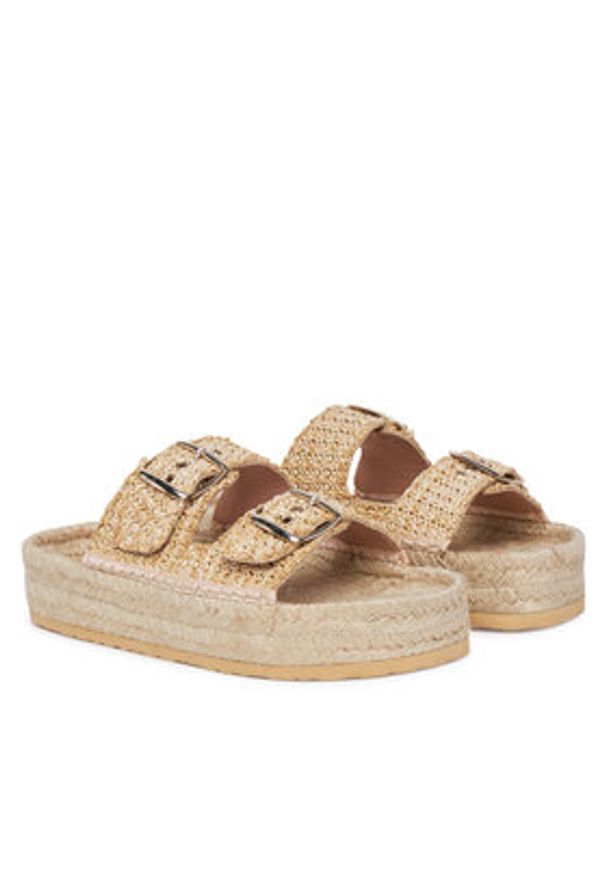 Love Moschino - LOVE MOSCHINO Espadryle JA28393G0MJQ0107 Beżowy. Kolor: beżowy
