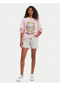Roxy Bluza ERJFT04997 Różowy Relaxed Fit. Kolor: różowy. Materiał: bawełna #4