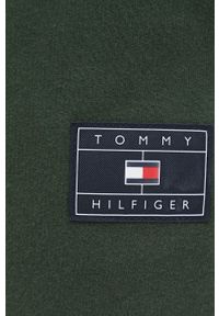 TOMMY HILFIGER - Tommy Hilfiger Spodnie męskie kolor zielony gładkie. Kolor: zielony. Materiał: bawełna. Wzór: gładki