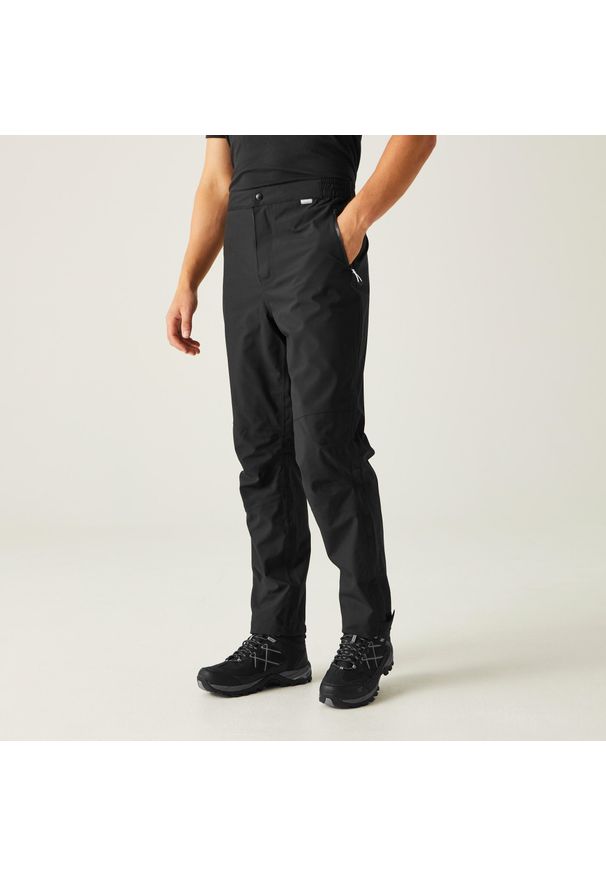 Regatta - Męskie spodnie turystyczne Highton Stretch czarne. Kolor: czarny. Materiał: poliester. Długość: długie. Sport: turystyka piesza