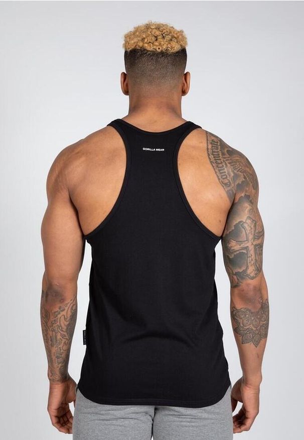 GORILLA WEAR - Carter Elastyczny Top bez rękawów - Czarny. Kolor: czarny. Długość rękawa: bez rękawów. Styl: sportowy