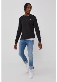 Tommy Jeans - Longsleeve. Okazja: na co dzień. Kolor: czarny. Materiał: bawełna, materiał, dzianina. Długość rękawa: długi rękaw. Wzór: gładki. Styl: casual #4