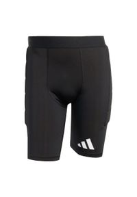 Adidas - Legginsy Squadra 25 Goalkeeper Padded Short. Kolor: biały, czarny, wielokolorowy. Materiał: materiał