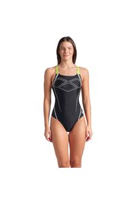 Damski kostium kąpielowy 1-częściowy Arena Graphic Pro. Kolor: czarny #1