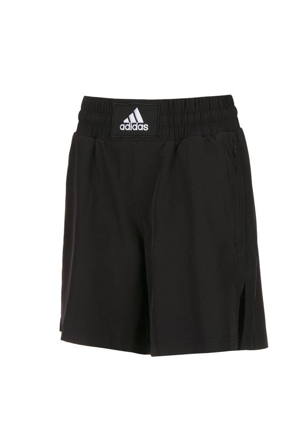 Adidas - Krótkie spodenki do boksu treningowego adidas. Kolor: czarny, biały, wielokolorowy. Sport: fitness, bieganie