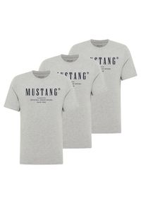 3PAK Męski T-Shirt Mustang Style Alex Mid Grey Mélange 1017330 4140 #1