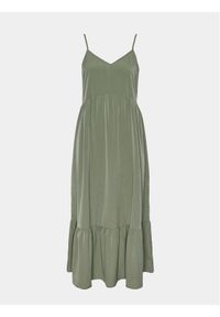 Pieces Sukienka letnia Sade 17146543 Zielony Wide Fit. Kolor: zielony. Materiał: syntetyk. Sezon: lato