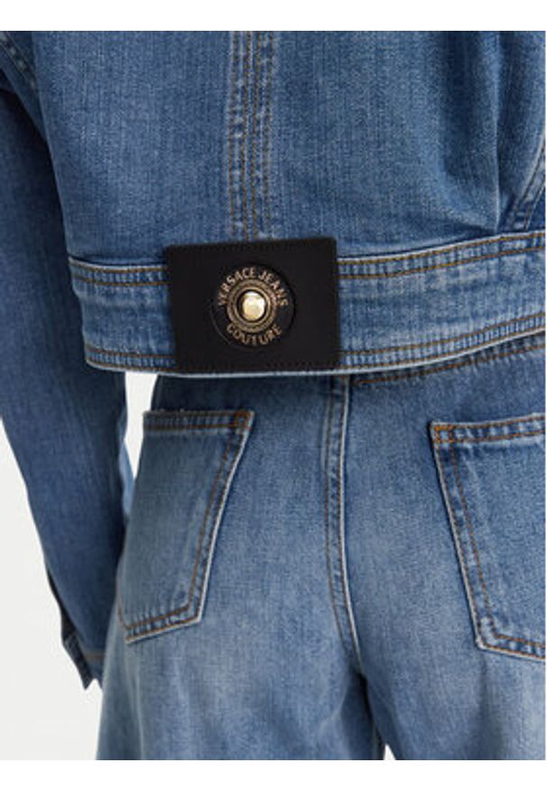 Versace Jeans Couture Kurtka jeansowa 78HAS450 Niebieski Relaxed Fit. Kolor: niebieski. Materiał: bawełna