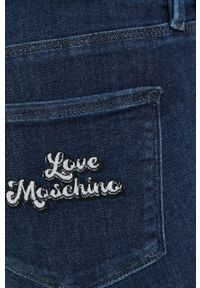 Love Moschino jeansy damskie medium waist. Kolor: niebieski #2