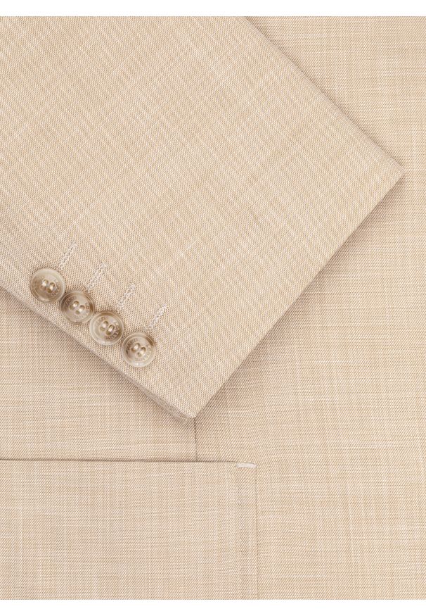 Pako Lorente - PAKO LORENTE – Casualowa marynarka męska w kolorze beżowym. Okazja: na co dzień. Kolor: niebieski, beżowy. Materiał: wiskoza, poliester, elastan. Wzór: gładki. Sezon: wiosna. Styl: casual