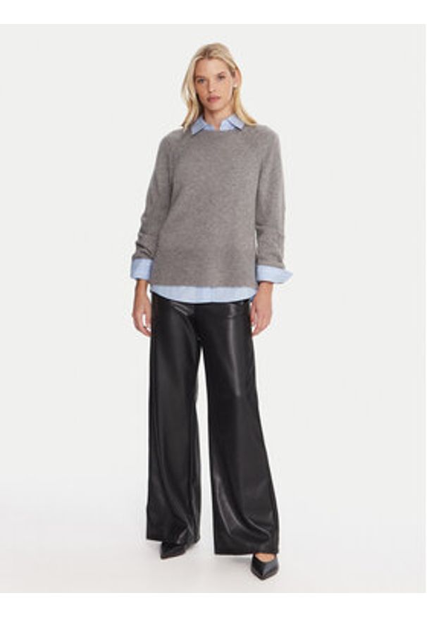 Marella Sweter Alaska 2525366102 Szary Regular Fit. Kolor: szary. Materiał: wełna