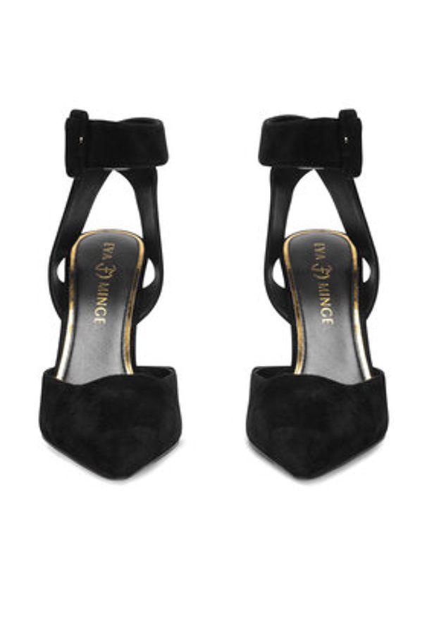 Eva Minge Szpilki SUZANNE-1112A-8 Czarny. Kolor: czarny. Materiał: skóra, zamsz. Obcas: na szpilce