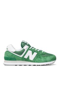 Sneakersy męskie zielone New Balance ML574PG2. Okazja: na co dzień, na spacer, do pracy. Kolor: zielony. Model: New Balance 574. Sport: turystyka piesza