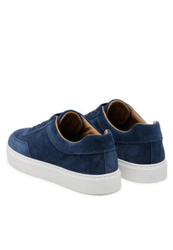 Calvin Klein Sneakersy Clean Cup Low Laceup Oxf Su HM0HM01880 Granatowy. Kolor: niebieski. Materiał: skóra