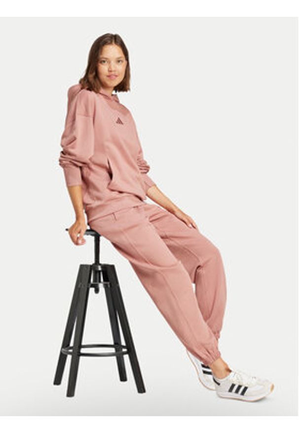 Adidas - adidas Spodnie dresowe ALL SZN French Terry JD4721 Różowy Loose Fit. Kolor: różowy. Materiał: bawełna