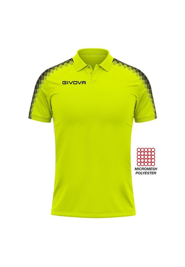Polo Givova Fluo Żółte 2XL - Oddychające i Lekkie. Typ kołnierza: polo. Kolor: żółty. Materiał: mesh, poliester. Sport: piłka nożna