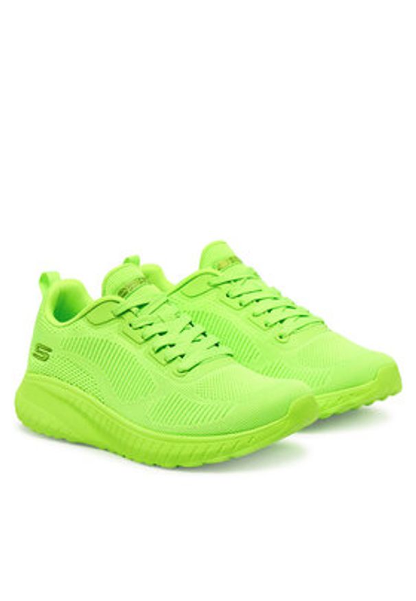 skechers - Skechers Sneakersy Bobs Squad Chaos-coo 117216/LIME Zielony. Kolor: zielony. Materiał: materiał