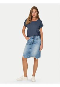 only - ONLY T-Shirt Moster 15106662 Granatowy Loose Fit. Kolor: niebieski. Materiał: wiskoza #5