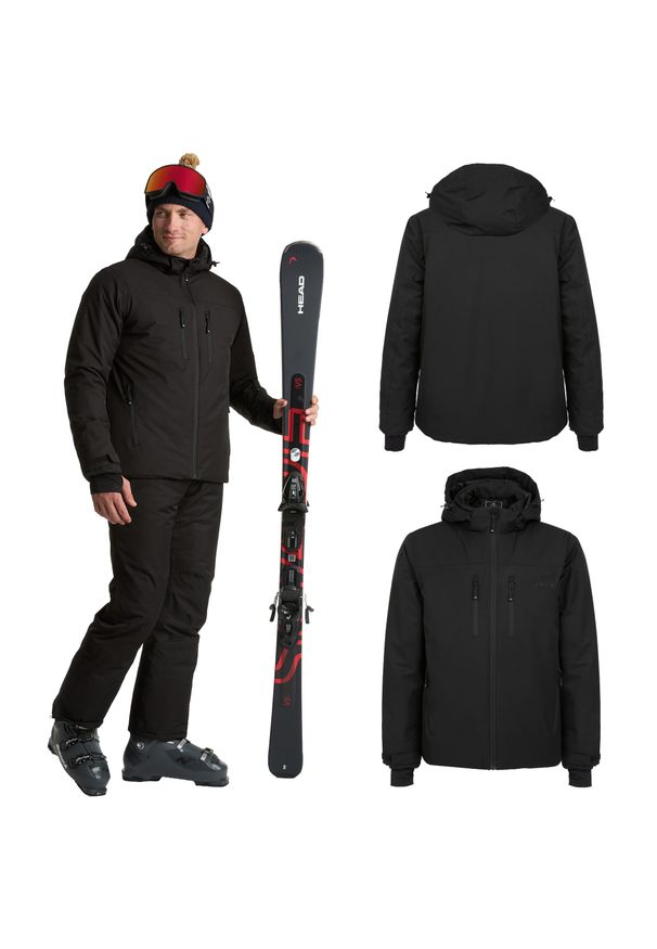 Kurtka narciarska męska KADVA Edge X Jacket. Kolor: czarny. Sezon: zima. Styl: wakacyjny