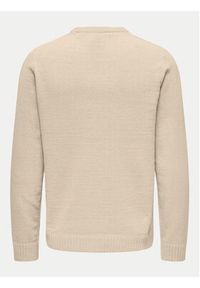 Only & Sons Sweter Sethan 22029788 Beżowy Regular Fit. Kolor: beżowy. Materiał: syntetyk #2