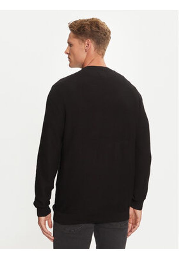 Mustang Sweter Elliot 1014688 Czarny Regular Fit. Kolor: czarny. Materiał: bawełna