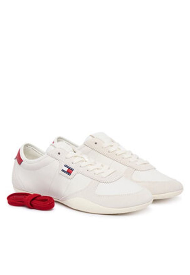 Tommy Jeans Sneakersy Tj Ballet Sneaker EN0EN03059 Beżowy jasny. Kolor: beżowy. Materiał: skóra, zamsz