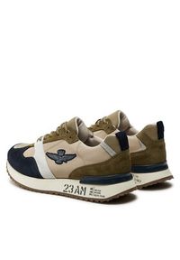 Aeronautica Militare Sneakersy 241SC265CT3298 Khaki. Kolor: brązowy. Materiał: materiał