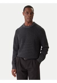 Calvin Klein Sweter LV04LD306G Szary Regular Fit. Kolor: szary. Materiał: wełna