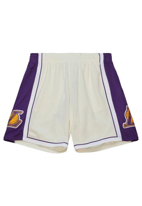 Mitchell & Ness - Szorty Los Angeles Lakers Cream Swingman 2009/10. Kolor: biały. Sport: koszykówka