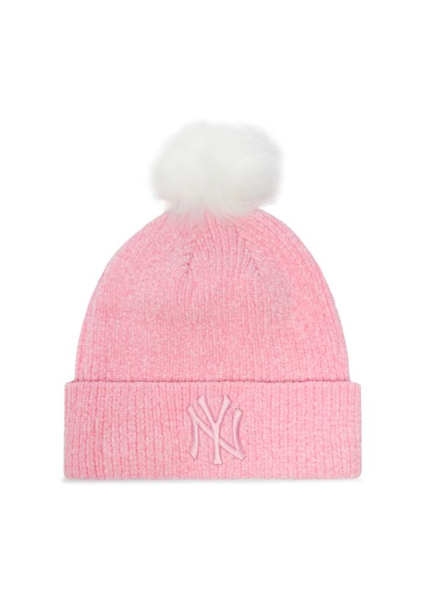 New Era Czapka New York Yankees Chenille Beanie 60284837 Różowy. Kolor: różowy. Materiał: poliester