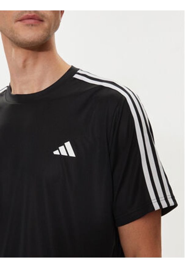 Adidas - adidas Koszulka techniczna Train Essentials 3-Stripes IB8150 Czarny Regular Fit. Kolor: czarny. Materiał: syntetyk