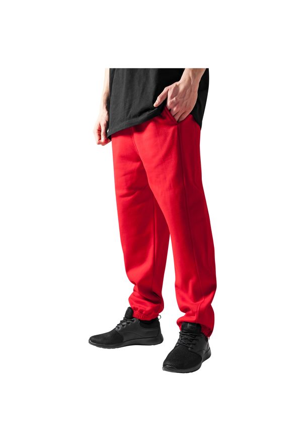 Spodnie Urban Classics basic gt. Kolor: czerwony. Długość: długie