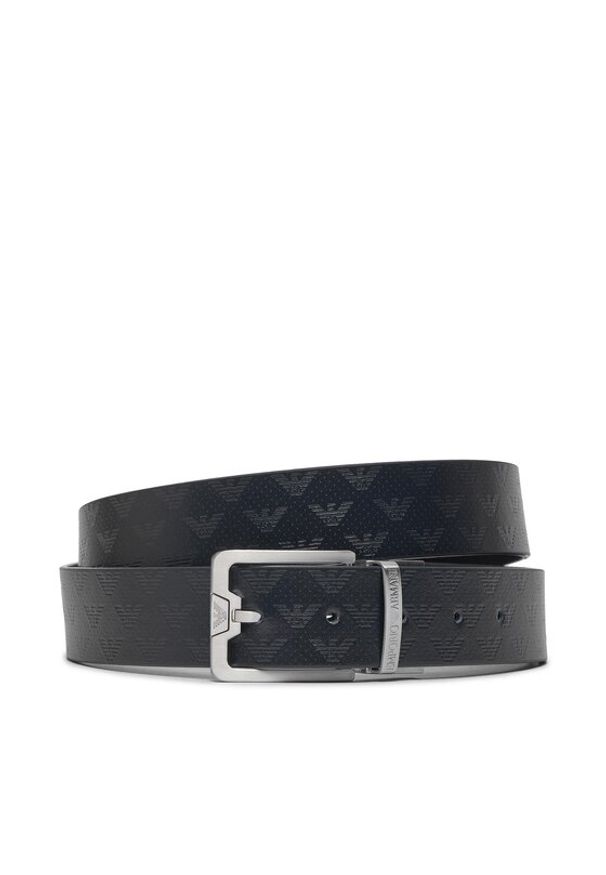 Emporio Armani Pasek Męski Y4S502 Y221E 88017 Czarny. Kolor: czarny. Materiał: skóra