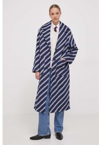 TOMMY HILFIGER - Tommy Hilfiger sweter wełniany damski kolor beżowy lekki. Kolor: beżowy. Materiał: wełna. Długość rękawa: długi rękaw. Długość: długie. Wzór: ze splotem #5