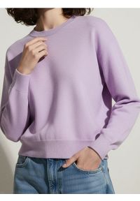 Sinsay - Lekki sweter basic - fioletowy. Kolor: fioletowy
