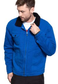 Wrangler - KURTKA ZIMOWA WRANGLER TWILL SHERPA COBALT BLUE W4A7W2B09 112129076. Sezon: zima #8