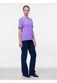 Pieces T-Shirt Ria 17086970 Fioletowy Regular Fit. Kolor: fioletowy. Materiał: bawełna #7