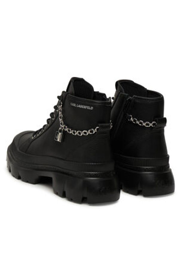 Karl Lagerfeld - KARL LAGERFELD Trapery Trekka Max Lock KL43542 Czarny. Kolor: czarny. Materiał: skóra