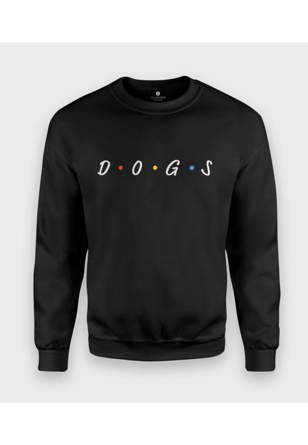 MegaKoszulki - Bluza klasyczna DOGS napis. Wzór: napisy. Styl: klasyczny
