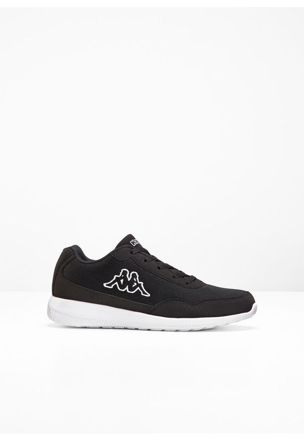 Sneakersy Kappa bonprix czarno-biały. Kolor: czarny. Materiał: syntetyk, materiał