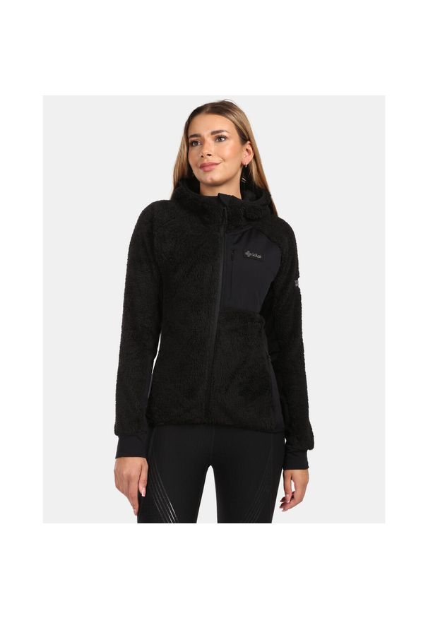 Damska bluza polarowa z kapturem Kilpi NORKA-W. Typ kołnierza: kaptur. Kolor: czarny. Materiał: polar. Sport: turystyka piesza
