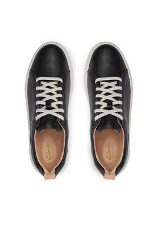 Clarks Sneakersy Hollyhock Walk 26176307 Czarny. Kolor: czarny. Materiał: skóra