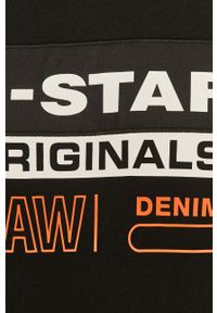 G-Star RAW - G-Star Raw - Bluza. Okazja: na co dzień. Kolor: czarny. Wzór: nadruk. Styl: casual #4