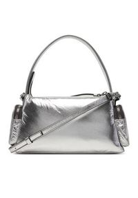 Calvin Klein Torebka Pocket Silver Nylon Small Bag LV04F3443G Srebrny. Kolor: srebrny. Materiał: skórzane #2