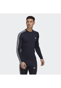Adidas - Jersey adidas Techfit. Kolor: niebieski. Materiał: jersey. Technologia: Techfit (Adidas)