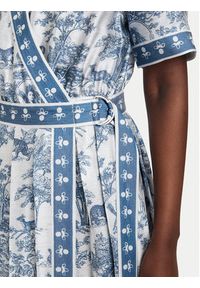 Fracomina Sukienka codzienna FS26SD1010W435K5 Niebieski jasny Regular Fit. Okazja: na co dzień. Kolor: niebieski. Materiał: wiskoza. Typ sukienki: proste. Styl: casual #2
