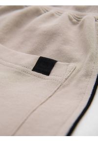 Ombre Clothing - Męskie krótkie dresowe spodenki w szerokie pasy – beżowe V2 OM-SRSK-0182 - XXL. Okazja: na co dzień. Kolor: beżowy. Materiał: dresówka. Długość: krótkie. Styl: sportowy, casual #10