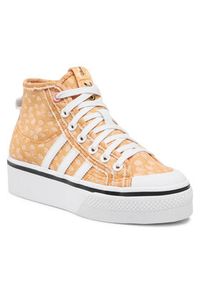 Adidas - adidas Sneakersy Disney Nizza Platform Mid GZ1657 Pomarańczowy. Kolor: pomarańczowy. Materiał: materiał. Wzór: motyw z bajki. Obcas: na platformie #5