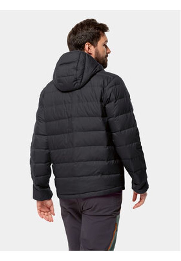 Jack Wolfskin Kurtka puchowa Ather Down Hoody 1207671 Czarny Regular Fit. Kolor: czarny. Materiał: syntetyk