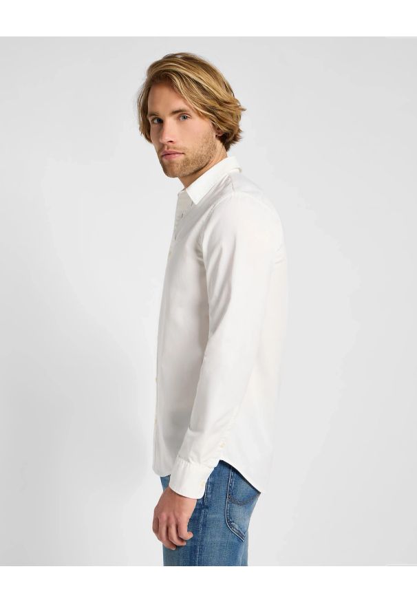 Lee - MESKA KOSZULA LEE PATCH SHIRT BRIGHT WHITE 112333654